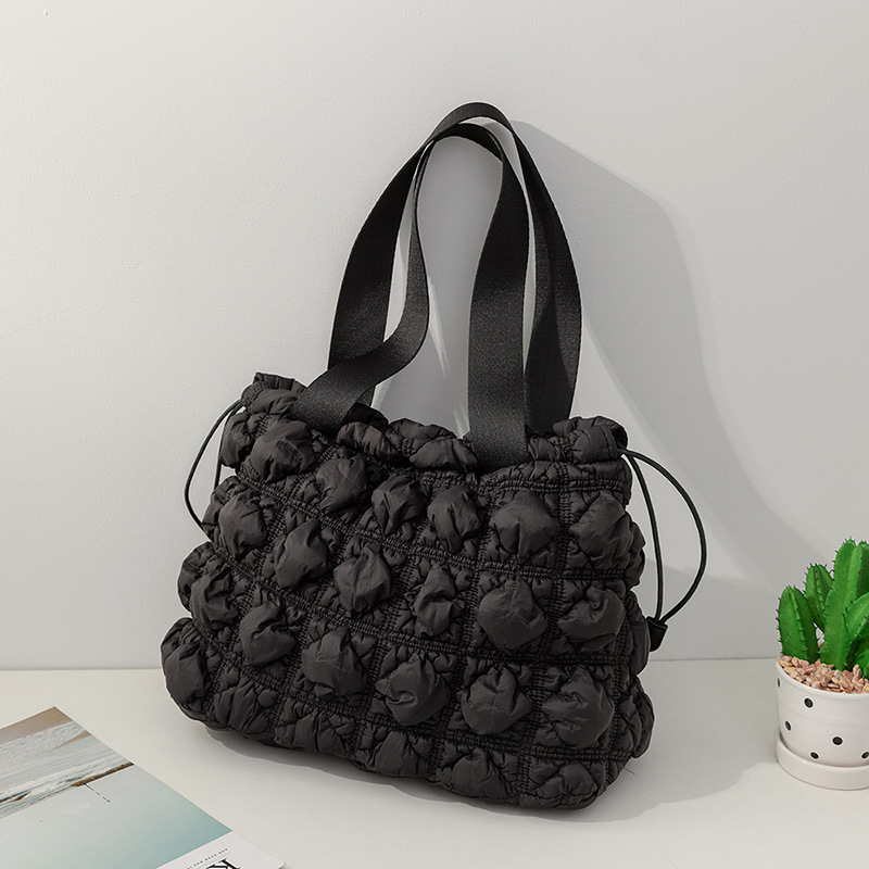 Corea del Sur nueva moda nube bolsa rombo hacia abajo de compras de gran capacidad bolso de hombro de las mujeres bolsa de las axilas