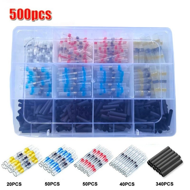 320 / 350 / 400 / 500 / 600 / 800 / 860pcs anillo de soldadura sellado conector de alambre de contracción térmica acoplamiento image 9