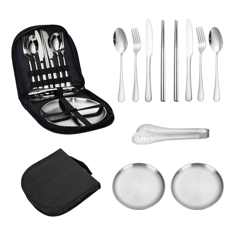 실버 11 피스 세트 (젓가락을 가진 2 명)