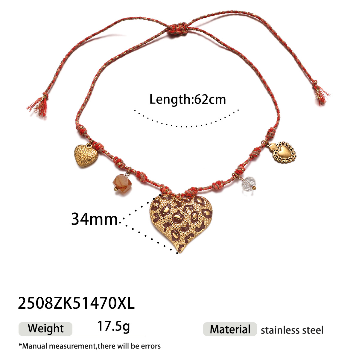 Tiana Europa y los Estados Unidos amor collar de acero inoxidable ligero lujo nicho explotador transfronterizo joyería trenzada colgante de acero de titanio cadena clavícula