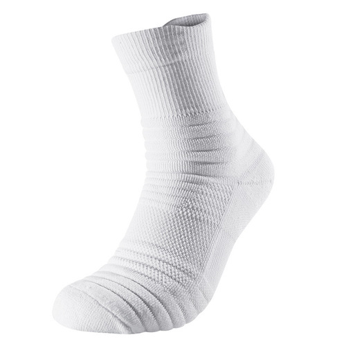 Elite basketball socks men's spring and summer breathable sweat-absorbent towel bottom thickened short-tube mid-cut terry running sports socks