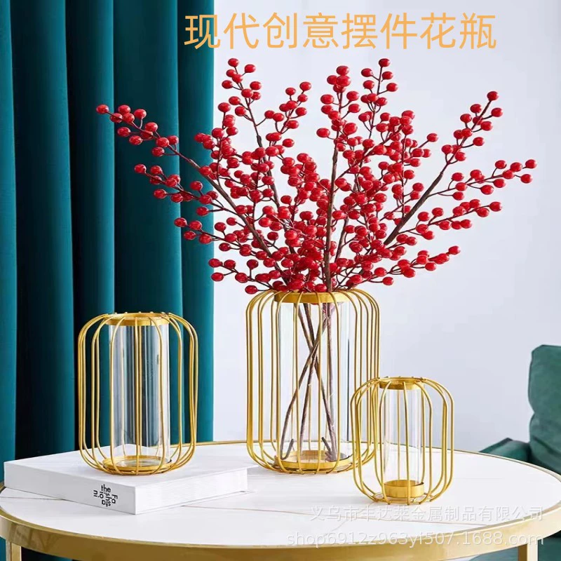 Профессиональное производство прямых продаж амазонка декоративные аксессуары ваза металлические поделки креативная декоративная ваза ваза