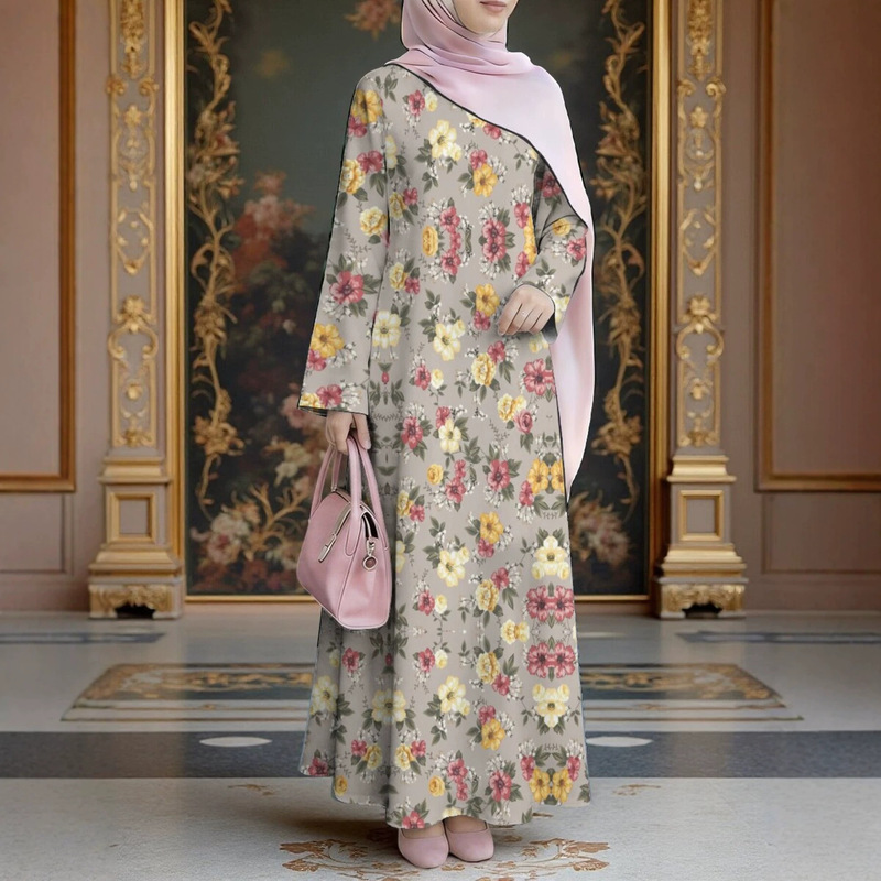 New Summer Elegant Robe for Women, Traditional Cultural Clothing, Digital Printing, Long-Sleeve Design for Daily Commuting New Summer Elegant Robe for Women, Traditional Cultural Clothing, Digital Printing, Long-Sleeve Design for Daily Commuting