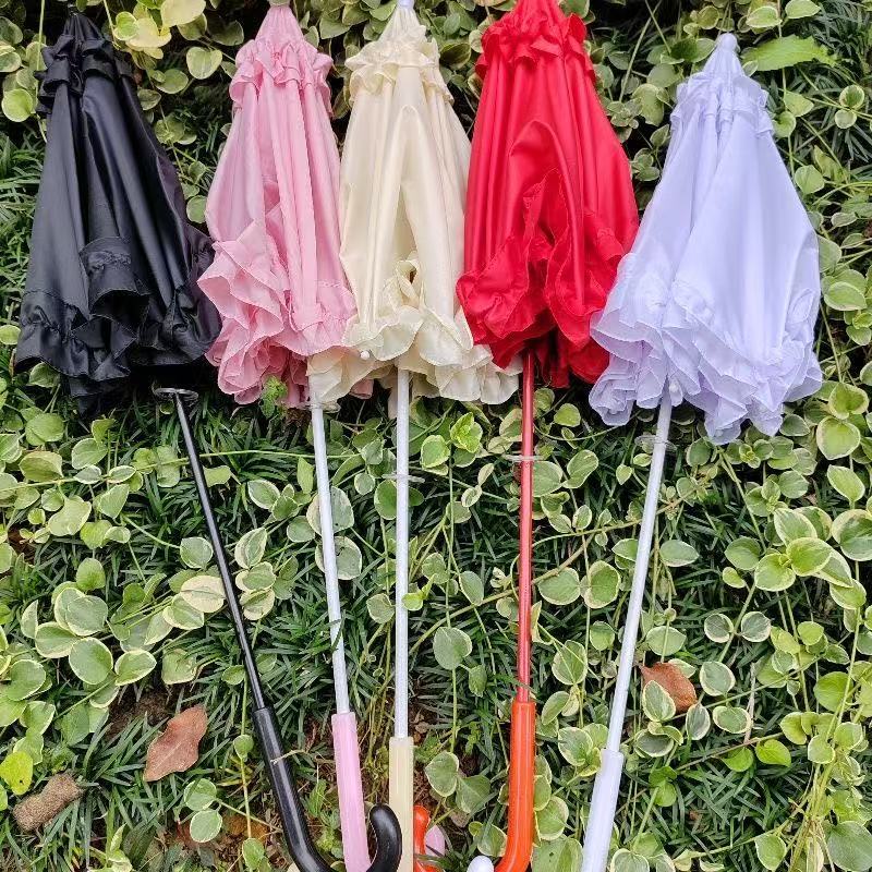 L Gothic Style Handmade Umbrella Base, Handmade Umbrella, Small Accessory for Photography, Straight Handle Umbrella, Long Umbrella