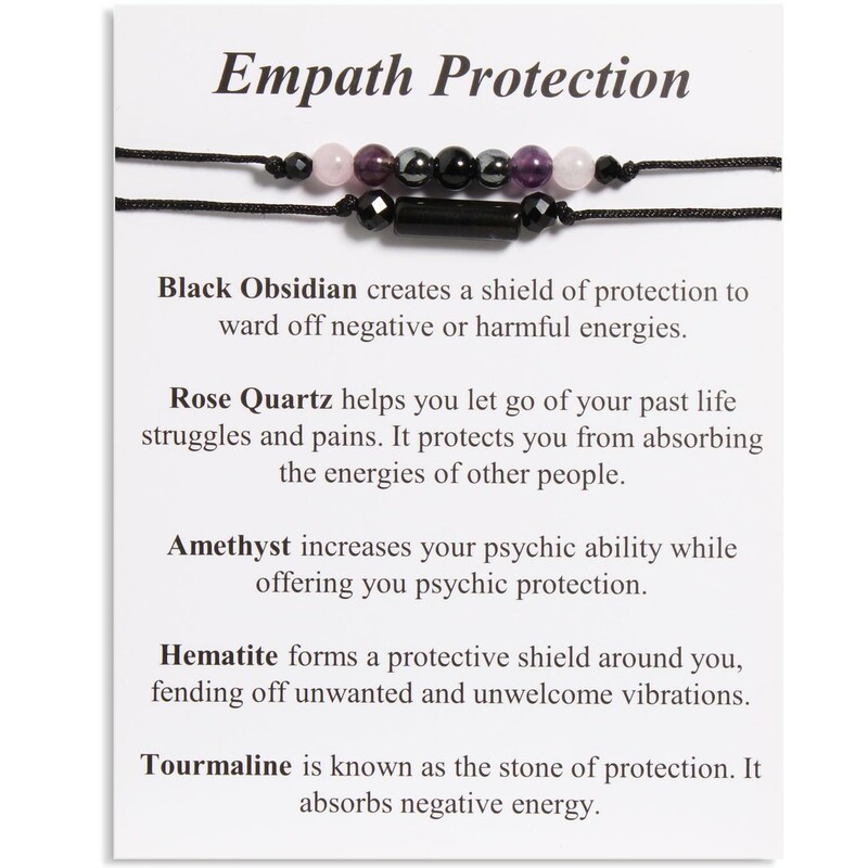 Cross-Border New Product Obsidian Single-Strand Bracelet with Barrel Beads, Rhombus Beads, Crystal Bracelet, Adjustable Rope-Woven Set Bracelet for Women
