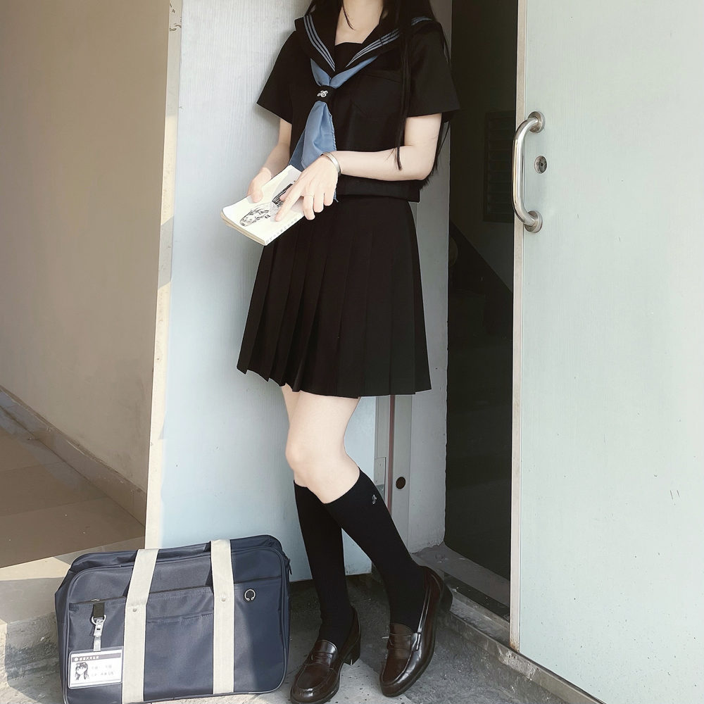 공장 도매 스카프 블랙 3 JK 유니폼 기본 해군 아카데미 바람 학교 JK 중급 선원 세트