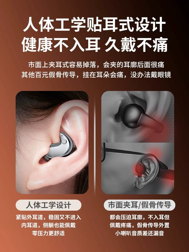 Невидимые компактные наушники для мужчин и женщин, Bluetooth, 2024 год
