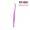 IVYGIRL-G01: Purple pointed gold feather clip