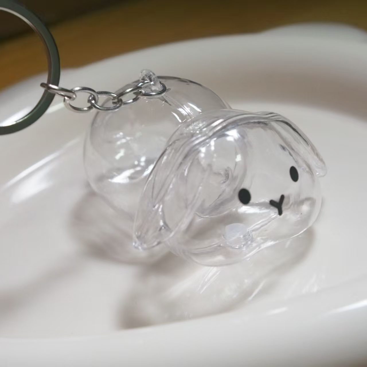 Caja de almacenamiento para perros y gatos colgantes de pelo transparente colección de almacenamiento cápsula bolsa colgantes de llaver