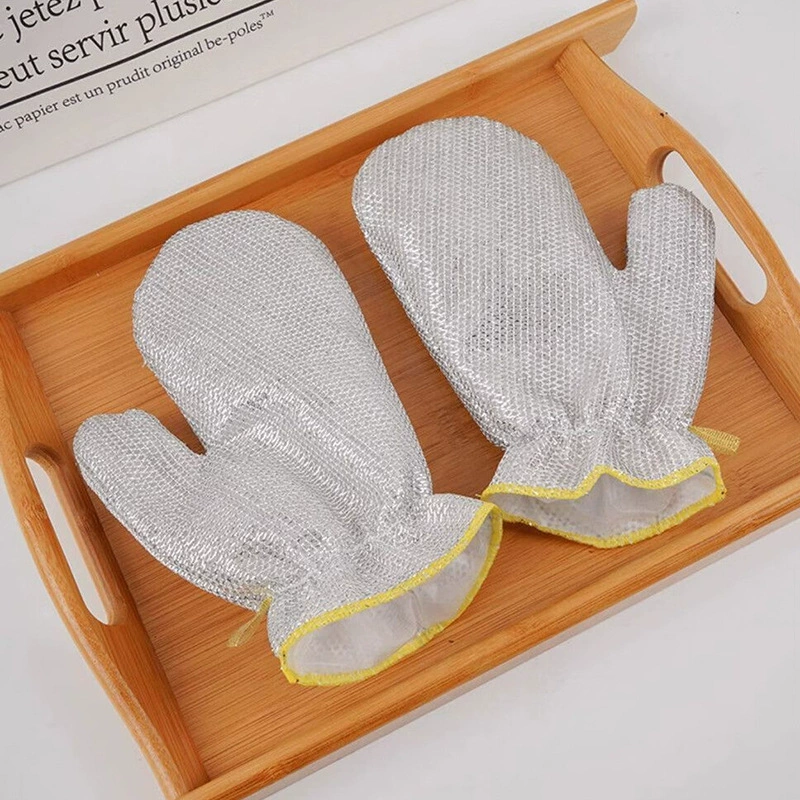 Мытье посуды Серебряная проволока Перчатки маслостойкие дезактивационные Кухонная уборка Серебряная проволока полотенце для посуды Ткань для посуды Прочный артефакт