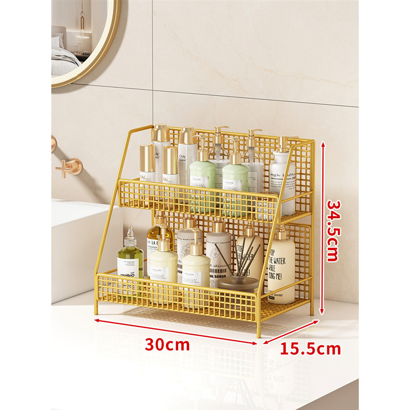 Estante Organizador para Lavabo de Hierro de 4 Niveles para Baño