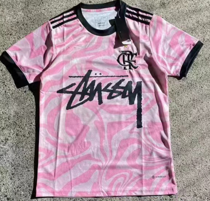 Stussy Jersey Brasil Flamengo Italia Edición conmemorativa Portugal París Francia Uniforme de fútbol