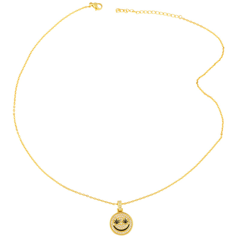 Hip-hop Smiley Face Short Necklace display picture 5