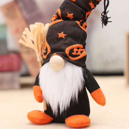 Halloween decorations, venue layout props, forest man holding placards, faceless dolls, doll decorations, cross-border