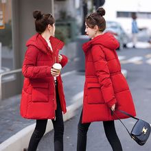2025冬装新款高端面料收腰简约通勤长羽绒棉服外套备双十一