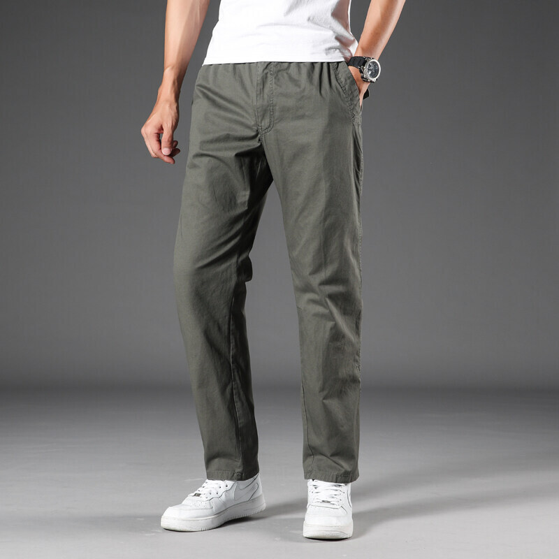 Summer New Men's Casual Pants Plus Size Oversized Overalls Thin Loose Oversized Large Size Loose Waist Pants for Fat Men