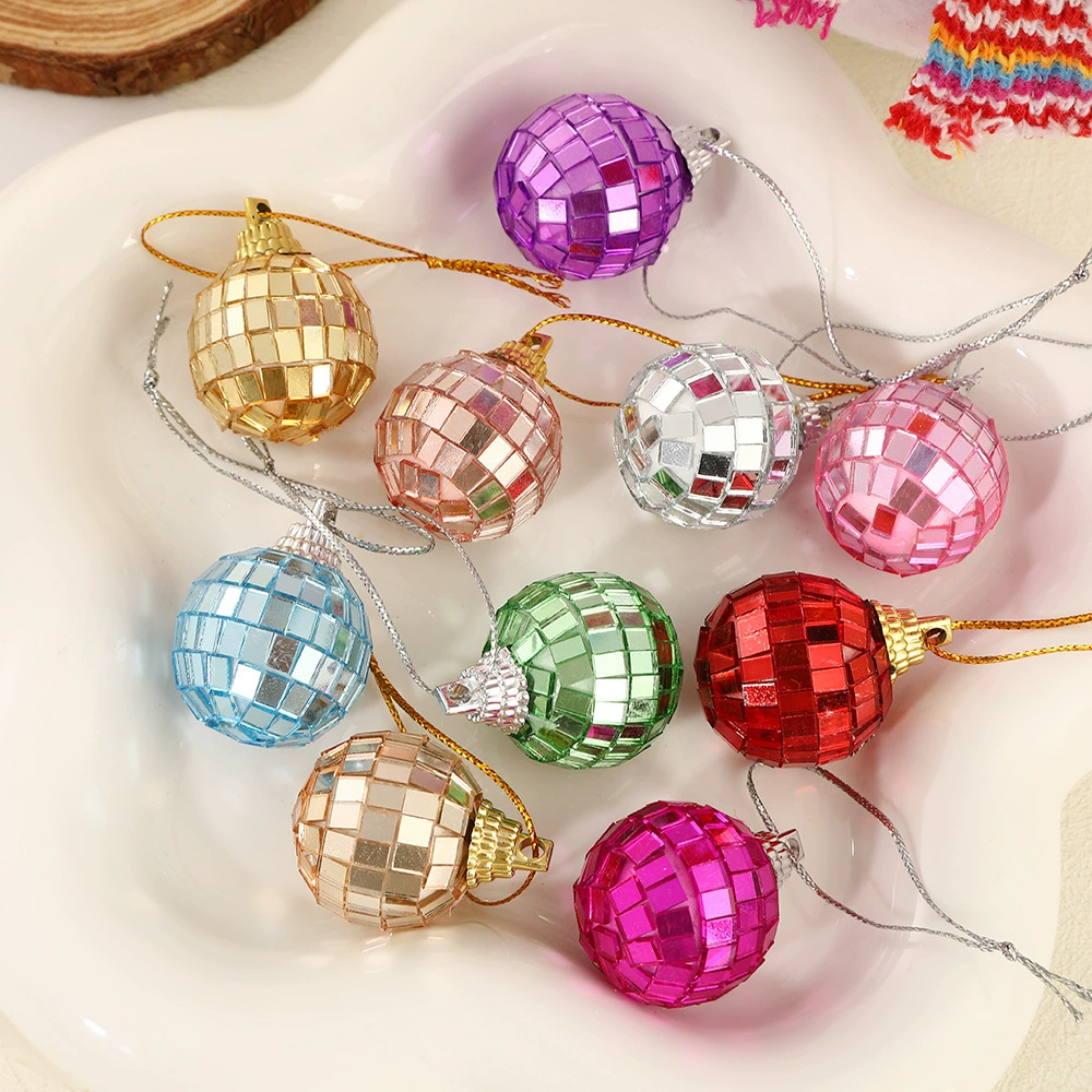 Рождественская вечеринка сценический декор диско мяч подвеска трансграничная елка обстановка атмосфера зеркальный шар реквизит