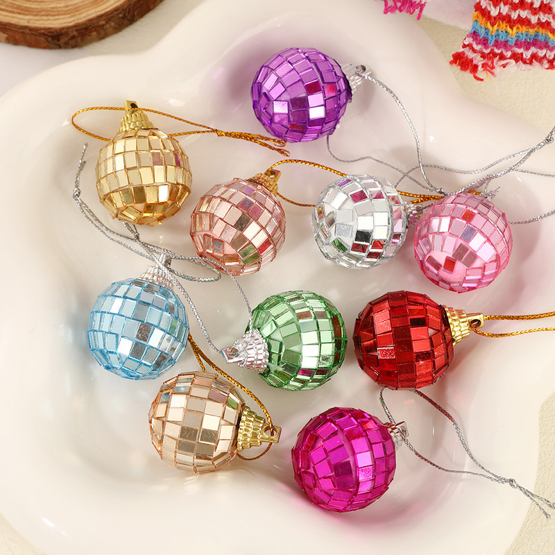 Christmas party stage decoration disco ball pendant cross-border Christmas tree arrangement atmosphere mirror ball props