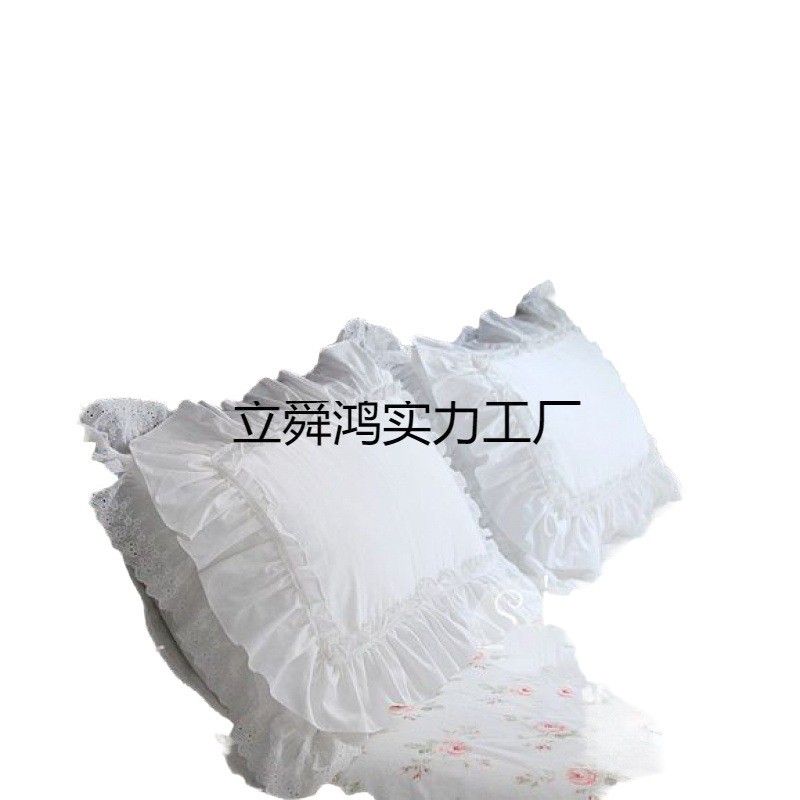 新疆綿韓国版王女刺繍レース枕カバー1対1のシングル2人のフリル枕カバー|undefined