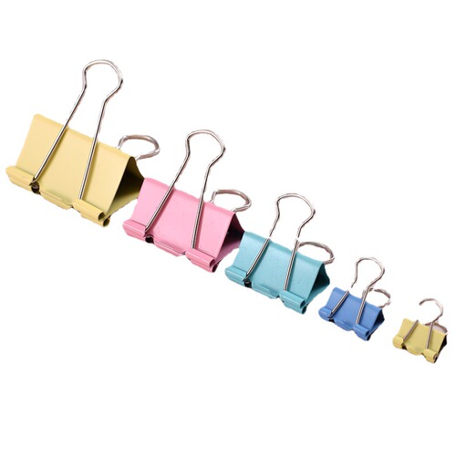 Long tail clip large, medium and small black color ticket clip swallowtail clip combination set office file folder barrel reverse tail clip