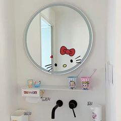 トイレミラーかわいいステッカー浴室ガラスハローキティガラスハローキティ新しい寝室ミラー装飾ステッカー