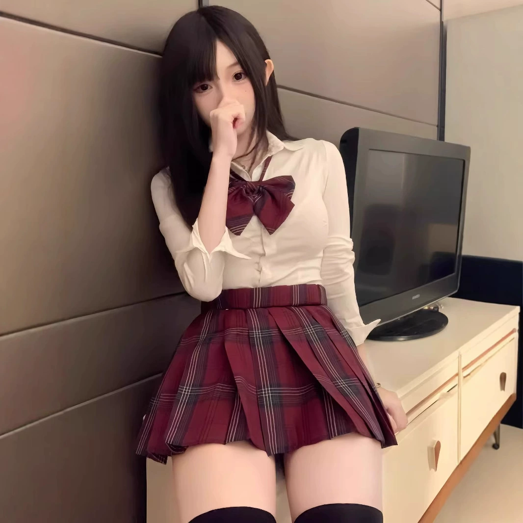 JK Униформа юбка [Xuan] Подлинная юбка с высокой талией, юбка с высокой талией