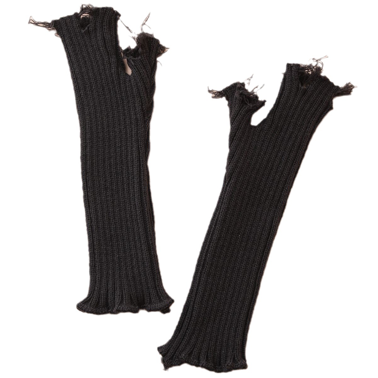 Otoño e Invierno nueva moda personalizada rasgado de punto guantes medio dedo