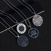 Fashionable retro necklace stainless steel suitable for men and women, metal trend pendant for beloved, long accessory