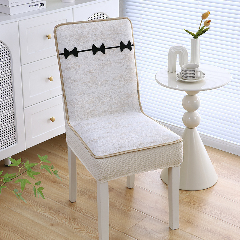 New Chair Cover All-Inclusive Chinese Dining Chair Cover Cotton Cushion Soft Chair Stool Cover Elastic Dining Chair Cover Chair Protective Cover