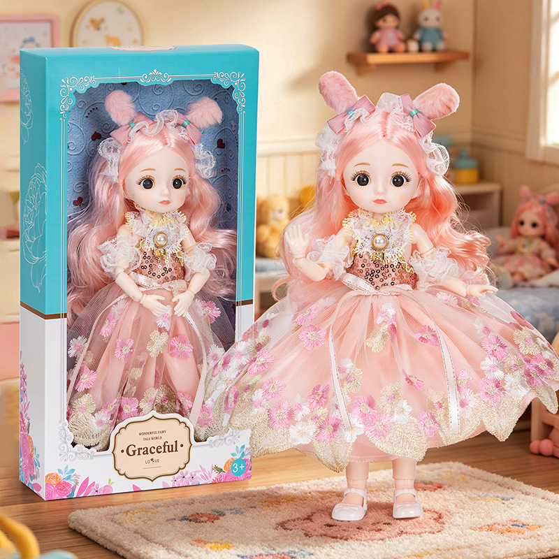 Doll Girl's Toy Children's Tongle Barbie Princess Dress-Up Gift Box Set Children's Day Gift Simulation Doll Doll Girl's Toy Children's Tongle Barbie Princess Dress-Up Gift Box Set Children's Day Gift Simulation Doll