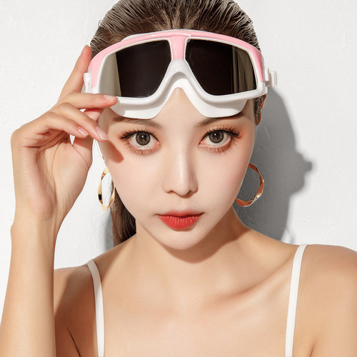 Factory Direct Selling Swimsuit Goggles with Large Frame, Waterproof, Anti-Fog, High Definition Adult Swimming Glasses, Goggles for Myopia, Professional Set Equipment