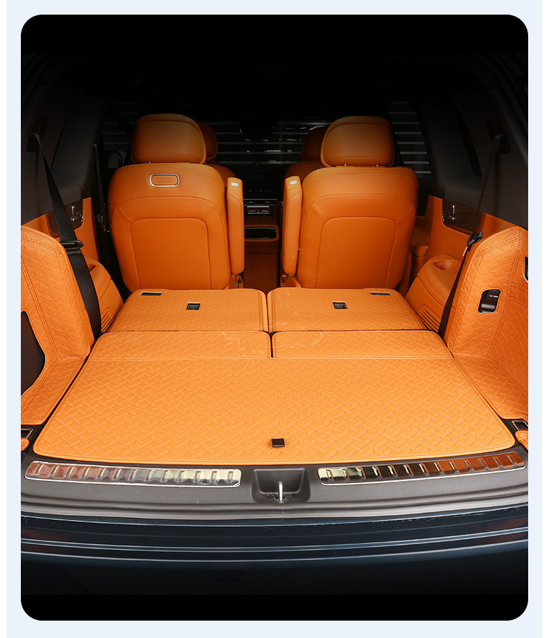Suitable for 24/25 M9 five-seat six-seat trunk mat back cushion fully surrounded by nappa tail box mat