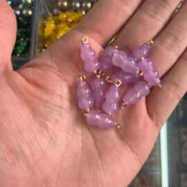 新中式中国风葫芦型琉璃玻璃珠子圆珠饰品女装女士挂饰钮扣儿童饰
