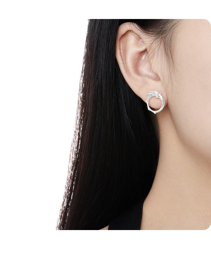 1 Paire Style Simple Style Classique Couleur Unie Placage Argent Sterling Plaqué Or Des Boucles D'Oreilles display picture 4