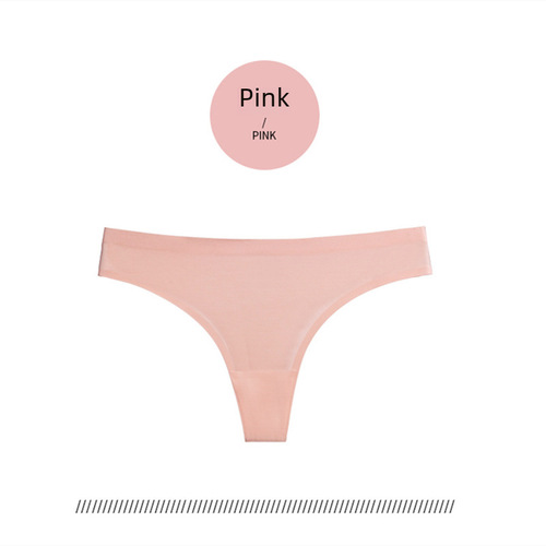 AliExpress foreign trade thong women's sexy ice silk low-waist women's underwear women's pure desire one-piece seamless