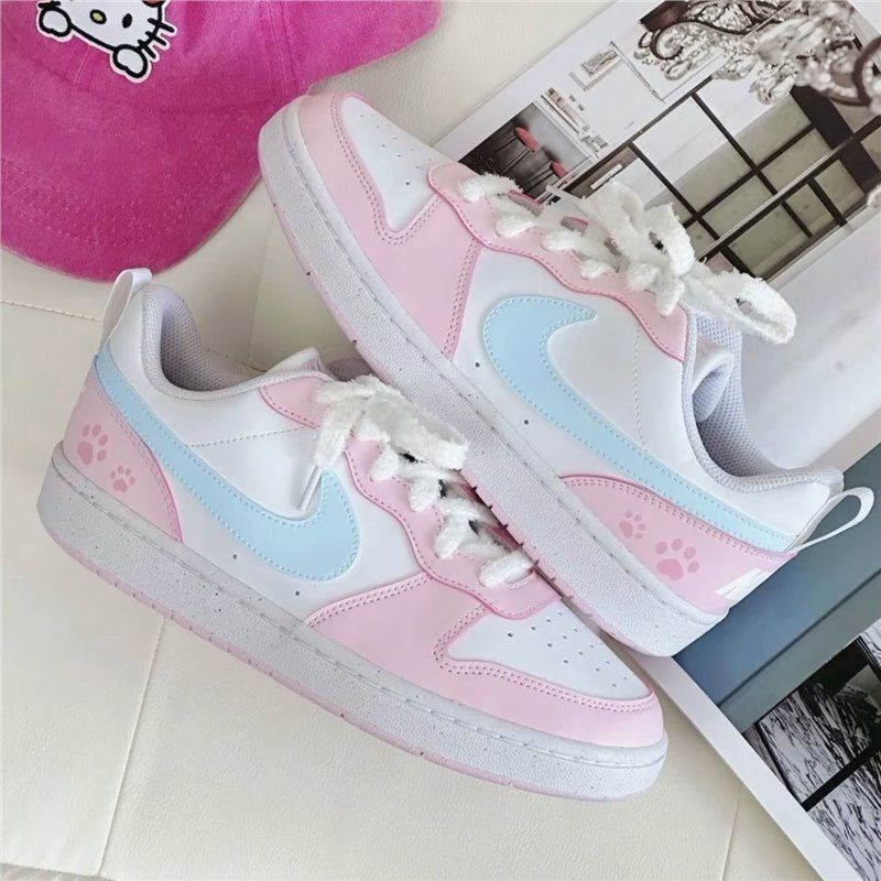 Putian's Popular Courtborough Little Air Force Cream Cat Paw Low-Top Wear-Resistant Casual Sneakers for Men and Women