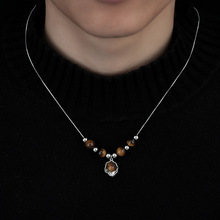 虎眼石项链男美拉德风复古个性设计气质锁骨链女高级百搭饰品批发