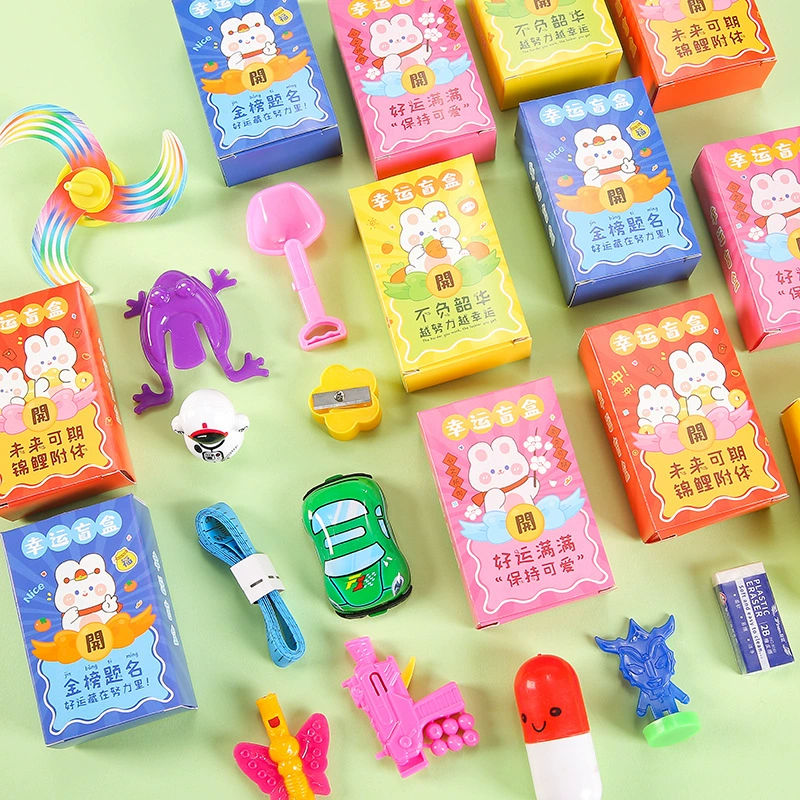 Blind box stationery set, rabbit inspirational, teaching toy, birthday gift, assorted designs