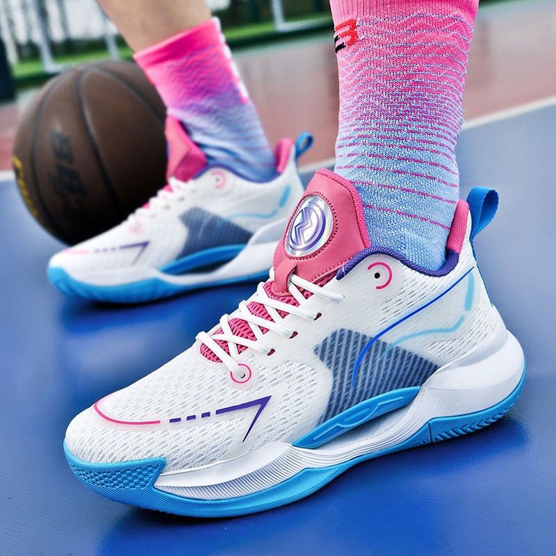 Zapatillas de Baloncesto de Malla y Caucho con Amortiguación y Ligeras para Cancha de Baloncesto image 1