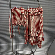 2025秋季新款时尚百搭翻领卡通印花简约韩版宽松显瘦衬衣裙子