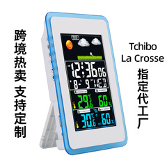 クロスボーダー熱売無線伝送カラーディスプレイ天気予報鐘室内外温湿度気象監視目覚まし時計