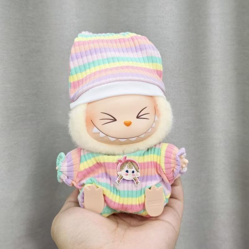 拉布布公仔换装着替衣服labubu一二三代娃衣服裙子背带裤套装超萌|undefined