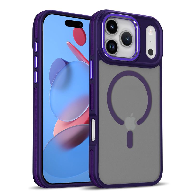 适用iPhone17PROMAX手机壳肤感磁吸苹果17PRO磨砂气垫防摔保护套|undefined