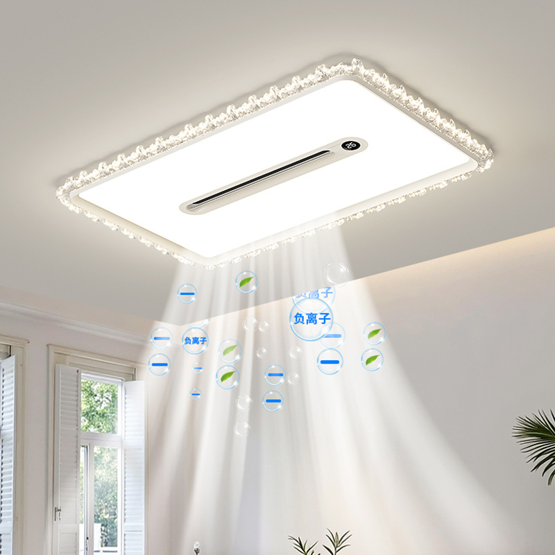 Nuevo hielo agrietado anión doméstico sin lámpara de ventilador de techo Zhongshan lámpara de visualización digital inteligente lámpara de ventilador 440L image 2