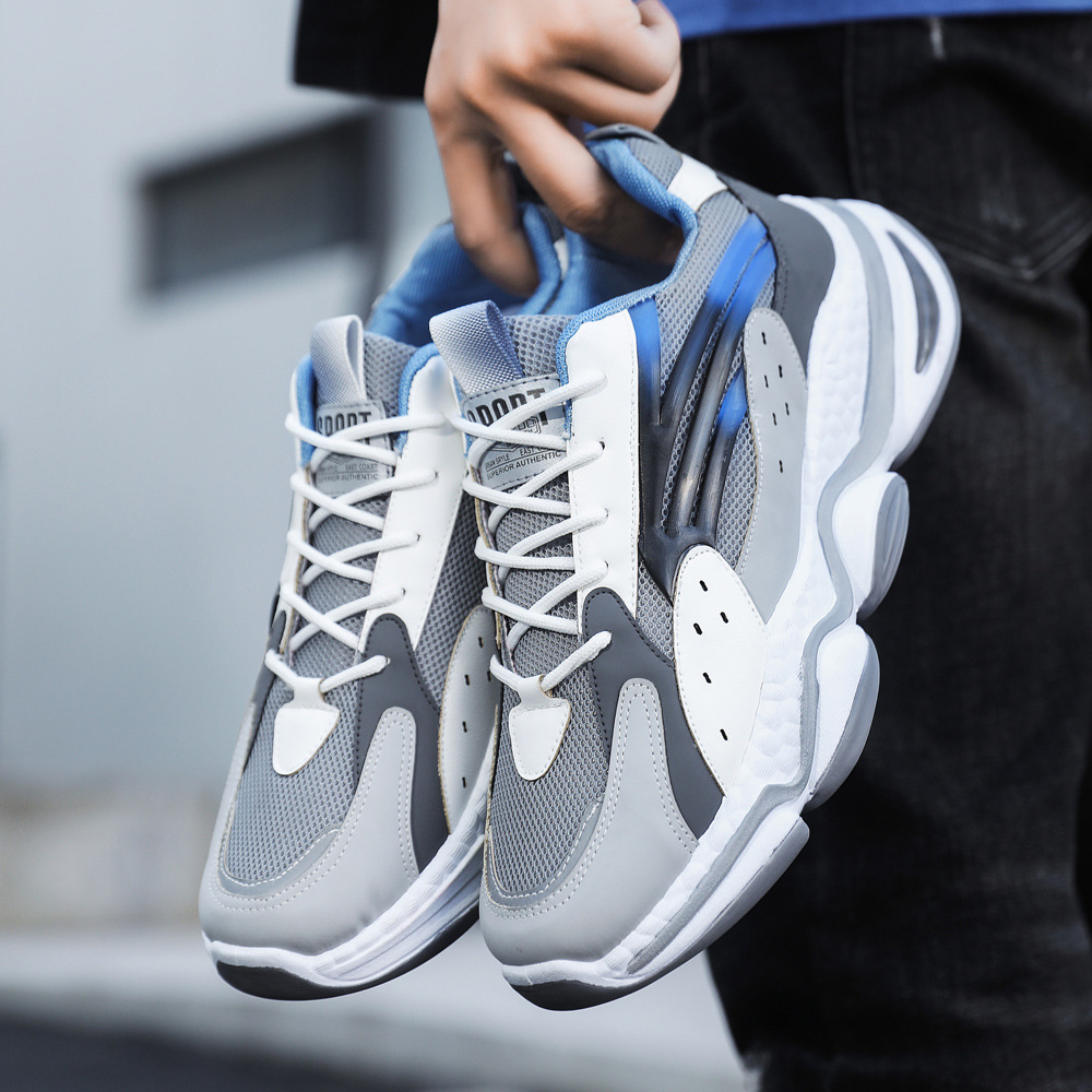 Nuevos zapatos para hombres, zapatos deportivos al aire libre, zapatos casuales de moda, zapatos de papá, zapatos para correr con fondo de hoja, zapatos bajos para hombres