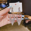 Silver needle, retro earrings, silver 925 sample, Korean style