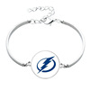 Metal hockey, retro bracelet natural stone, with gem, maple leaf