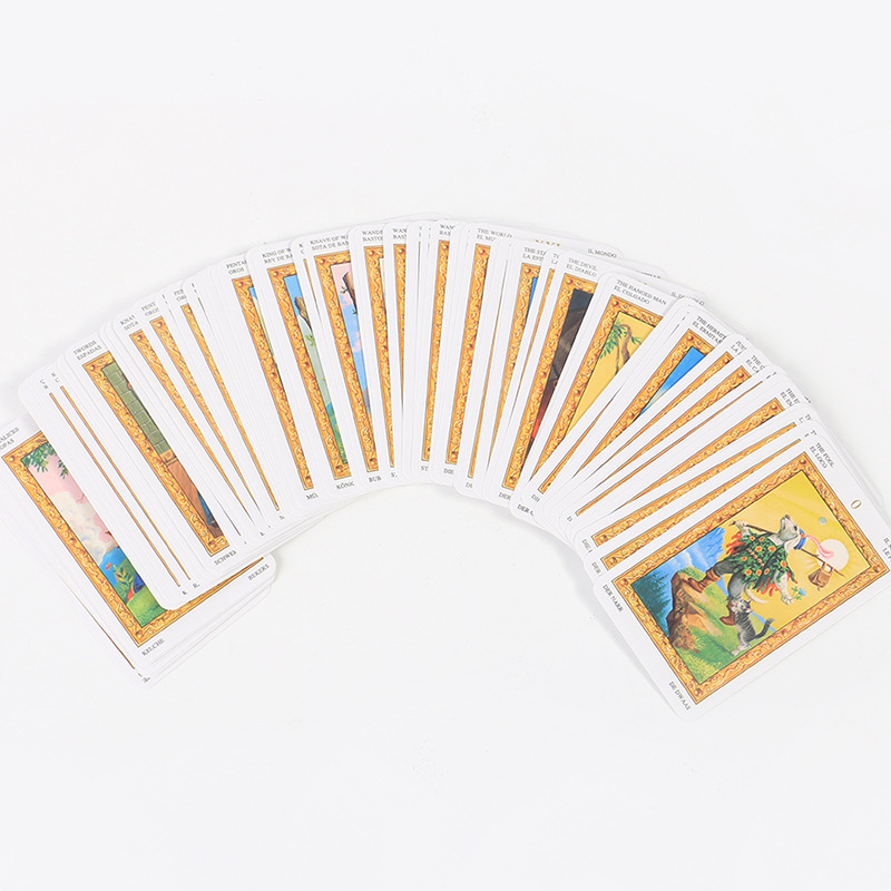 Cross-Border Hot Item White Cat Tarot Oracle Board Game Cards_voghion.com