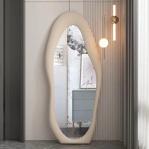 Alien influencer Nordic style home dressing mirror bedroom full-length mirror wall-mounted floor mirror irregular mirror
