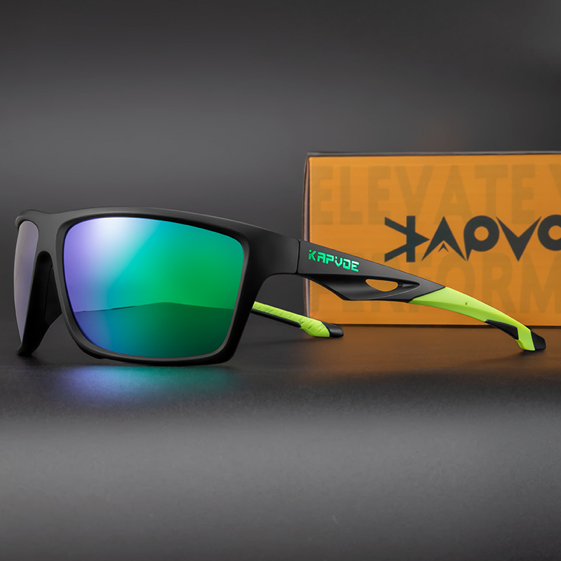 Nuevas gafas de sol polarizadas kapvoe, deportes al aire libre, gafas de ciclismo, gafas de sol de conducción con montura cuadrada, venta caliente transfronteriza
